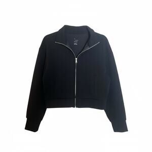 Women's Full Zip Sandwash Jumper - A New Day - Black XS